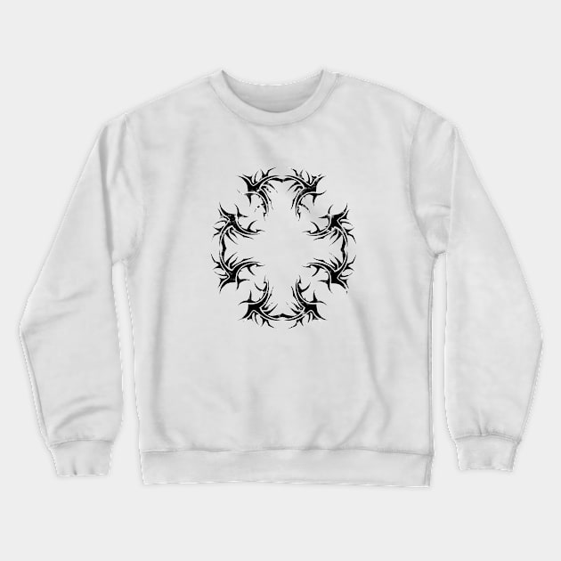 Tribal Cross Crewneck Sweatshirt by D_Machine